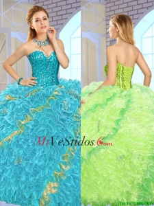 Exclusivo rebordear Multi Color Quinceañera Vestidos para 2016