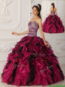 Elegante Multi Color Vestido de bola Longitud del piso Vestidos de quinceañera