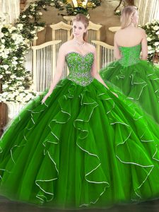 sweetheart sin mangas lace up sweet 16 quinceanera dress tul verde
